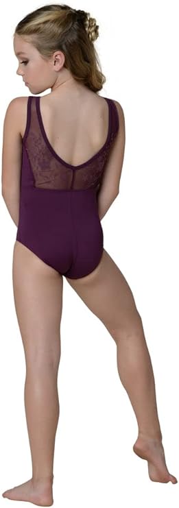 Dance N Motion Girl's V Back Floral Leotard