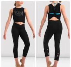 Bloch Child Black Twist Panel 7/8 Length Legging