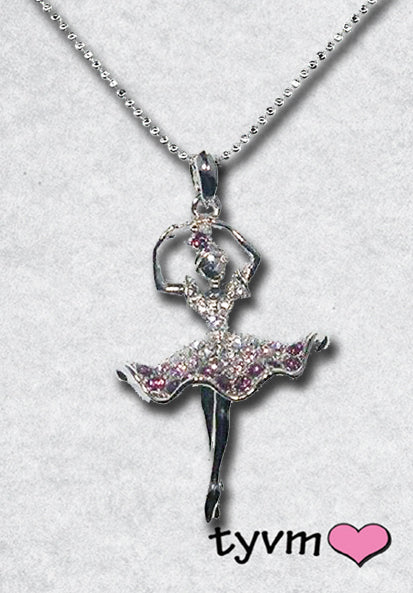 TYVM Crystal Ballerina Necklace
