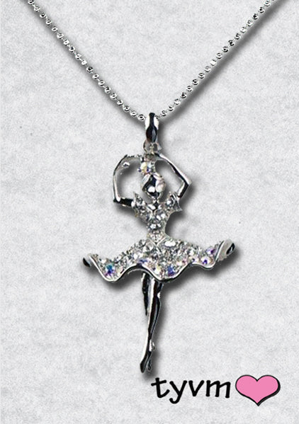 TYVM Crystal Ballerina Necklace