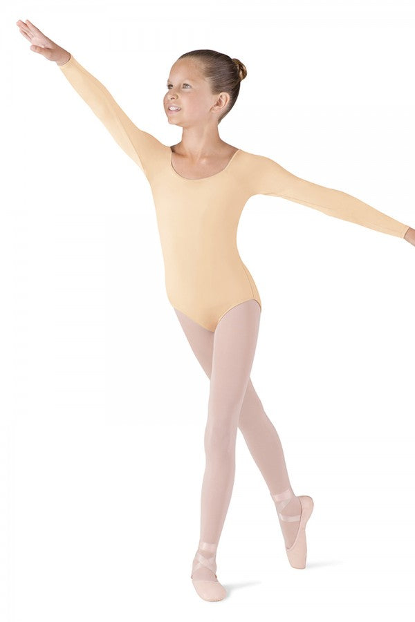 Bloch Children's Long Sleeve Nude Leotard