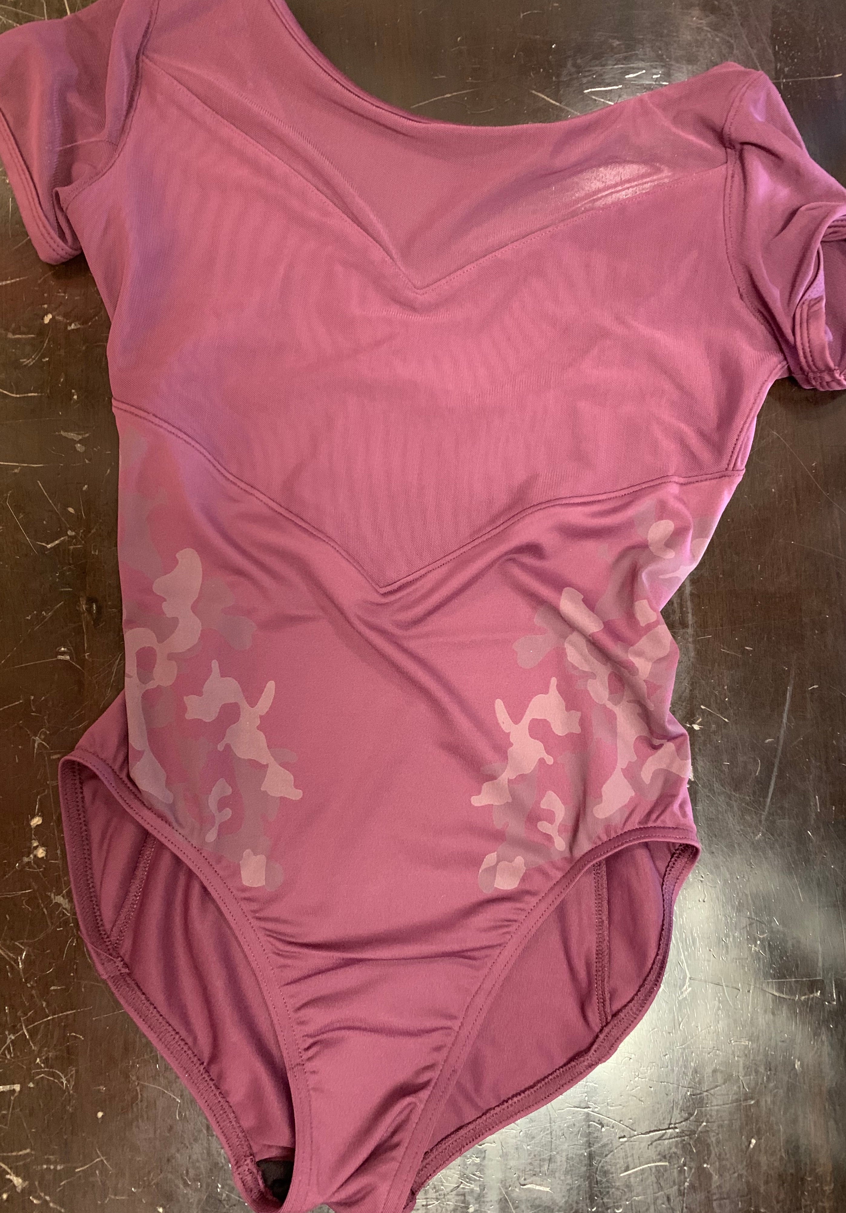 Bloch Women's Boatneck Camo Cap Sleeve Leo