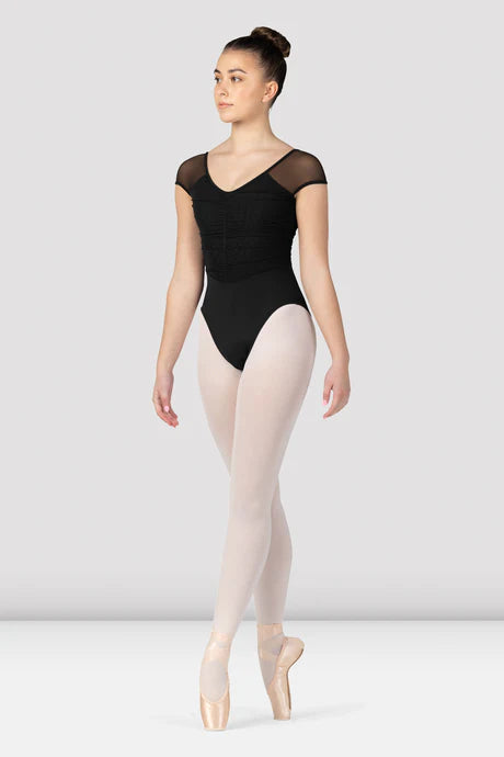 Bloch Women's Flavia Ruched Bodice Cap Slc Leotard