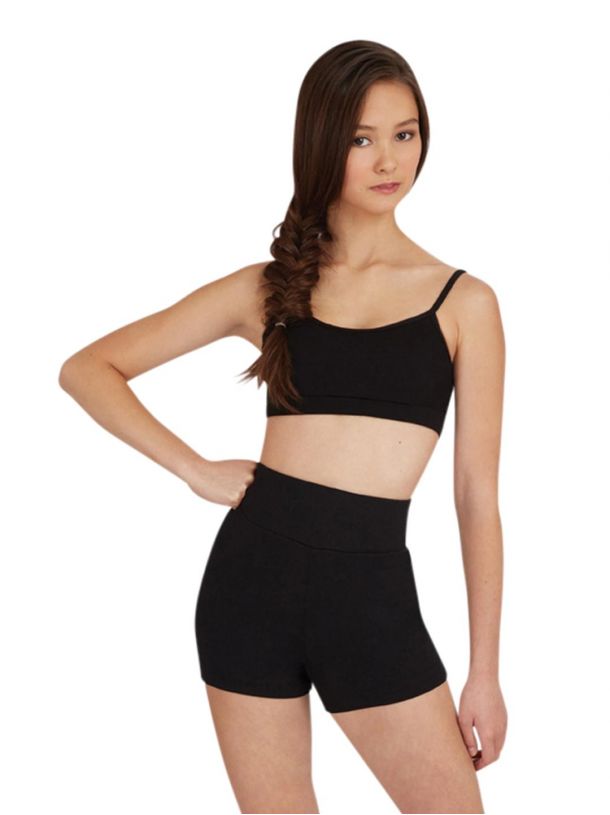 Capezio Women's Black High Waisted Shorts
